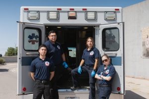 ProAction EMTs staged at ambulance